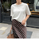 ボーダー無地ワンポイントロゴ5分袖Ｔシャツ