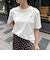 ボーダー無地ワンポイントロゴ5分袖Ｔシャツ