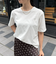 ボーダー無地ワンポイントロゴ5分袖Ｔシャツ