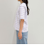 ボーダー無地ワンポイントロゴ5分袖Ｔシャツ