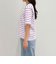 ボーダー無地ワンポイントロゴ5分袖Ｔシャツ