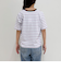 ボーダー無地ワンポイントロゴ5分袖Ｔシャツ