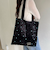 ハート刺繍スクエアトートバッグ