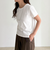 ボーダー/無地ワンポイントロゴコンパクトTシャツ