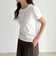 ボーダー/無地ワンポイントロゴコンパクトTシャツ