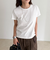 ボーダー/無地ワンポイントロゴコンパクトTシャツ