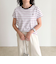 ボーダー/無地ワンポイントロゴコンパクトTシャツ