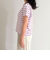 ボーダー/無地ワンポイントロゴコンパクトTシャツ