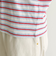 ボーダー/無地ワンポイントロゴコンパクトTシャツ