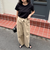 ボーダー/無地ワンポイントロゴコンパクトTシャツ