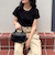 ボーダー/無地ワンポイントロゴコンパクトTシャツ