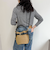 配色ベルトバケットバッグ