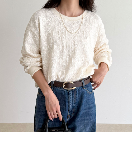 大人気！春に即完売したアイテム】ストレッチレースプルオーバー