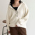 フード付きニットプルオーバー