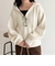 フード付きニットプルオーバー