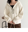 フード付きニットプルオーバー