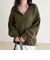フード付きニットプルオーバー