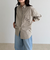 チェック刺繍シャツ