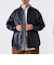 【本革見え/3サイズ展開】UNISEX レザーシャウター フェイクレザーシャツ