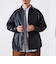 【本革見え/3サイズ展開】UNISEX レザーシャウター フェイクレザーシャツ