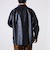 【本革見え/3サイズ展開】UNISEX レザーシャウター フェイクレザーシャツ