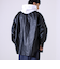 【本革見え/3サイズ展開】UNISEX レザーシャウター フェイクレザーシャツ