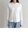 レーススリーブ衿フリルロンTシャツ