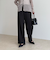 ウールライクイージーセミワイドパンツ