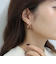 フェイクストーンスクエアピアス