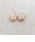 フェイクストーンスクエアピアス