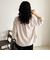 起毛パイピングギャザーブラウス