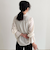 前フリルジョーゼットブラウス