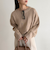 ハート刺繍柄編みニットプルオーバー