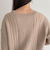 ハート刺繍柄編みニットプルオーバー