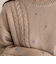 ハート刺繍柄編みニットプルオーバー