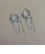 チェーンデザインCピアス