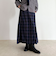 【GEVACO/ゲバコ】チェックサイドベルトスカート