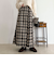【GEVACO/ゲバコ】チェックサイドベルトスカート