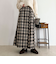 【GEVACO/ゲバコ】チェックサイドベルトスカート