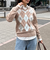 アーガイル柄インターシャVネックニット