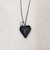 フェイクレザーハートペンダント