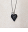 フェイクレザーハートペンダント