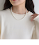 フロントメタルフックパールネックレス
