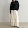 起毛レースティアードスカート