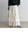起毛レースティアードスカート