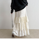 起毛レースティアードスカート