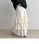 起毛レースティアードスカート