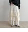起毛レースティアードスカート