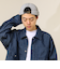 DENIM /HICKORY ROLL CAP フィッシャーマンキャップ