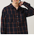 【奥行きのある色合い】オンブレチェック ロングスリーブシャツ